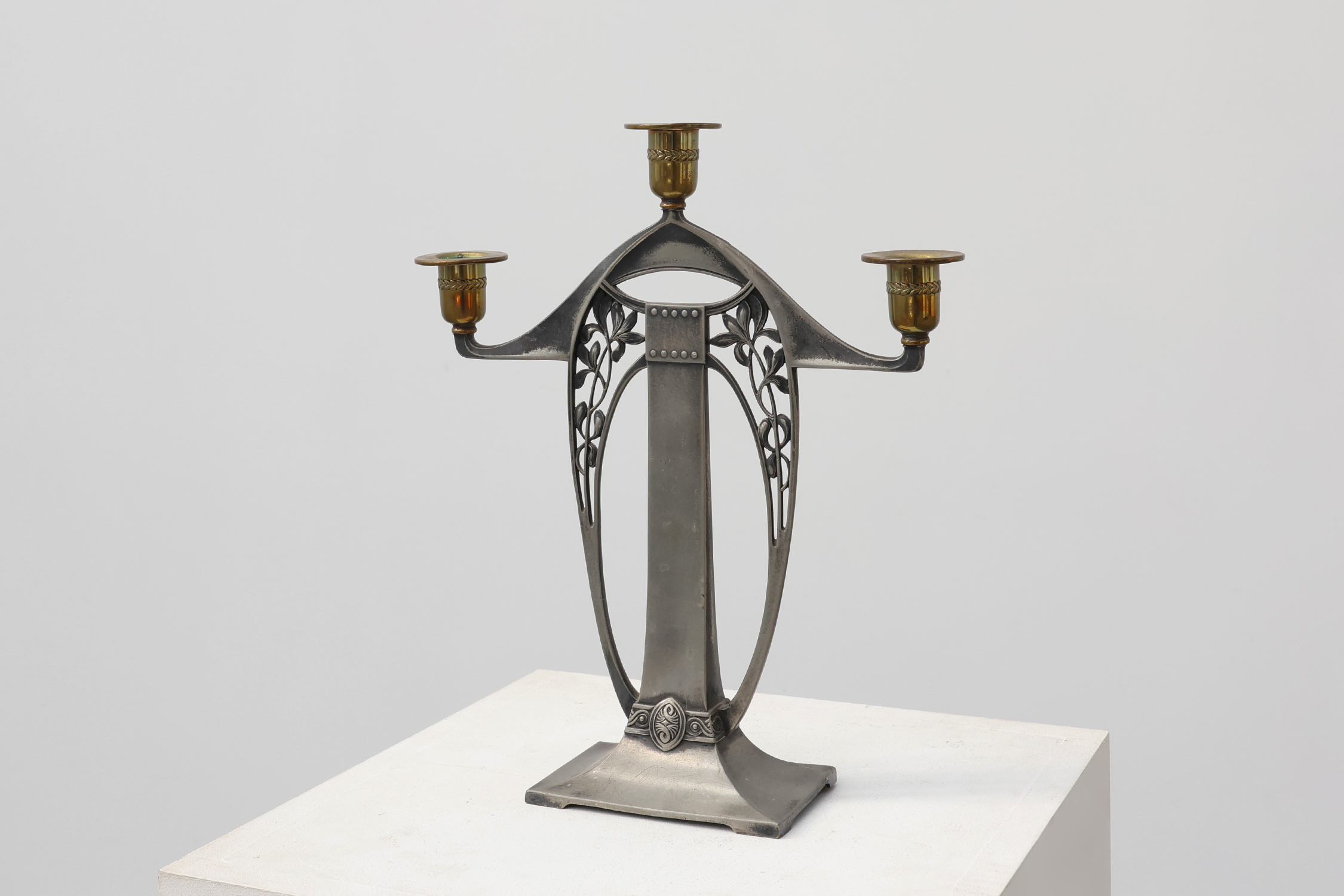 Art Nouveau Three‑Arm Candelabrum by WMF, Early 20th Centurythumbnail